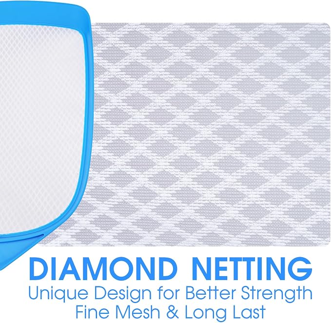 TidyMister Pool Leaf Skimmer Net Ultra Fine Mesh with Aluminum Poles 6Ft Swimming Pool Cleaning Net Leaf Catcher for Above Ground Pools Inground Pools