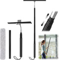 Shower Squeegee for Glass Doors, Telescopic Window Cleaner Tool | 15-51" Squeegee for Window Cleaning, Extendable Squeegee for Shower Glass for Tile Walls, Sliding Door, Floor, Car Windshield