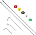 M MINGLE Pressure Washer Extension Wand - 120" Upgrade Power Washer Lance | Pressure Washer Accessories with 5 Nozzle Tips - 30°/90°/120° Curved Rod - 1/4" Quick Connect