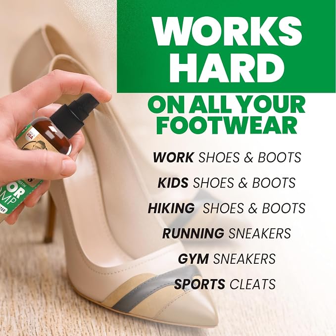 Uncle Todd's Shoe Deodorizer Spray - Proven & Powerful Enzyme Formula Spray for Shoe Odor Elimination in All Footwear (Mountain Fresh)