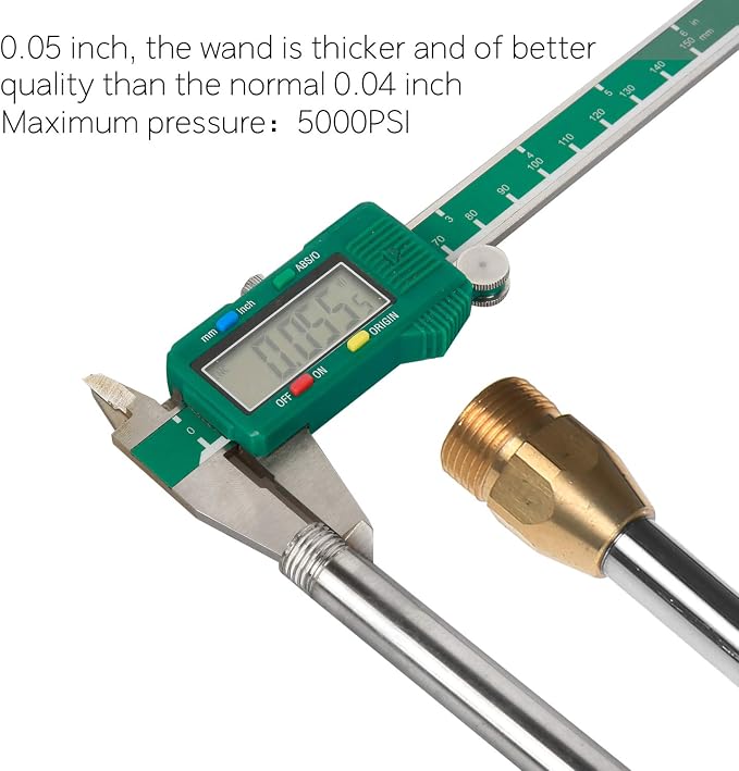 Pressure Washer Wand,Stainless Steel Quick Connect Lance,Replacement Spray Wand,16",5000PSI