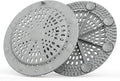 VLM 2 Pack Shower Drain Hair Catcher, Upgraded Drain Cover with Strong Suction Cups, Anti-Clog Hair Trap Stopper for Bathtub Shower Sink Laundry