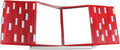 Tarifold Desktop Reference Display System, 60 Pockets, Red | 60 double-sided PVC pockets, holds 120 letter-size sheets, sturdy metal base, quick-find indexing, quick and easy to assemble