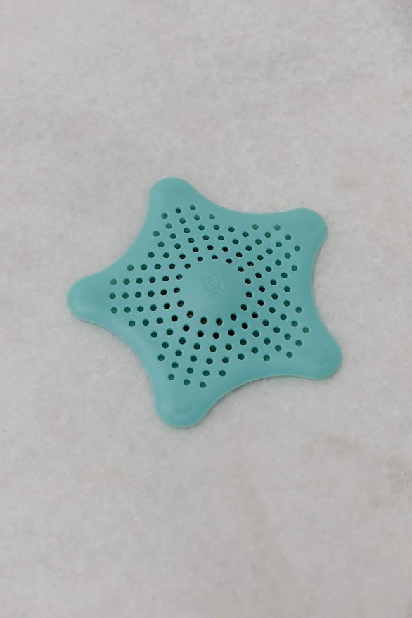 Umbra Starfish Drain Cover/Hair Catcher, Surf Blue (Pack of 3)