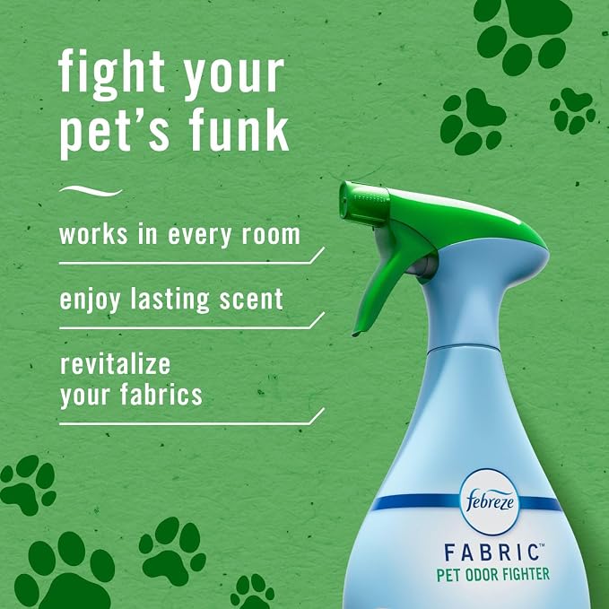 Febreze Fabric Spray Air Freshener, Odor-Fighting Fabric Refresher, Sneaker Balls Alternative, Couch Cleaner, Linen Spray, Multi-Use, Pet Odor Fighter Scent, 23.6 fl oz