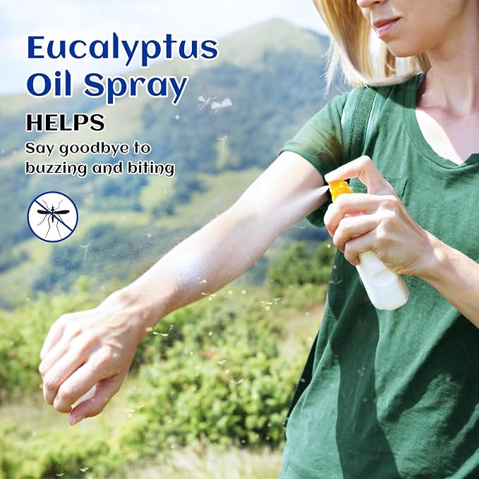 HIQILI Eucalyptus Essential Oil for Spray, Diffuser & Skin | with Two Travel Vials, Diffuse for a Crisp, Airy Atmosphere, DIY Blends and Body Massage —500ml / 16 fl oz