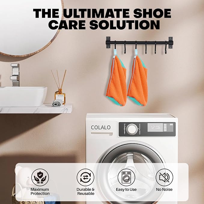 Shoe Washing Machine Bag: Laundry Shoe Bag for Washer and Dryer - 2pc Reusable Shoe Cleaning Bag for Sneaker Tennis Shoes Unstain Cleaner Kit(2 Pcs)