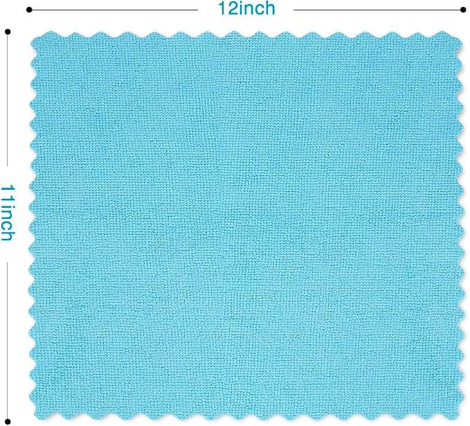 Orighty Microfiber Cleaning Cloth, 5 Pack Highly Absorbent Cleaning Rags, Household Cleaning Supplies, Reusable Lint Free Cloths Microfiber Rag for House, Kitchen, Car Care, 12x11 inch, Blue