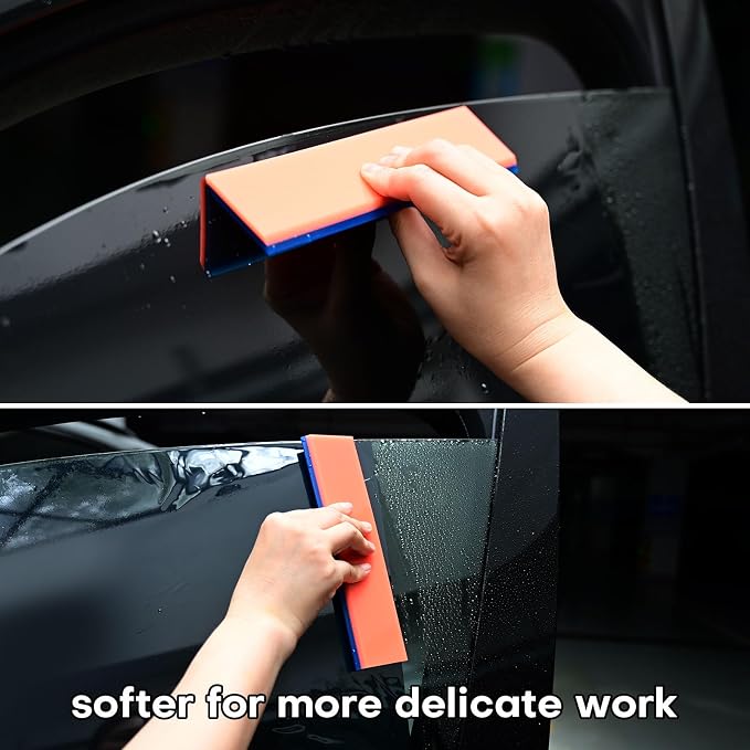 NEWISHTOOL 2 Pack Rubber Squeegee (8-Inch Replacement Blade, No Handle) | Tint Squeegee for Water Removal, Glass Cleaning, PPF Installing and Window Film Application