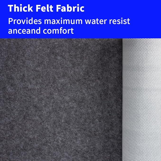 100% Waterproof Non-Slip 1/4” Extra Thick 3x5 ft Rug Pad for Large Area Rugs Durable Felt Floor Protection pad for All Floors, Suitable for Cutting. Rug Pads Keep Rugs in Place and Provide Cushioning