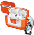 R-FUN for AirPods Pro 3 Case with Lock Magnetic Lid MagSafe, Orange | Compatible Apple AirPods Pro 3, Compatible MagSafe, Protective Case with Cleaner Kit & Carabiner, Powerful Drop Protection