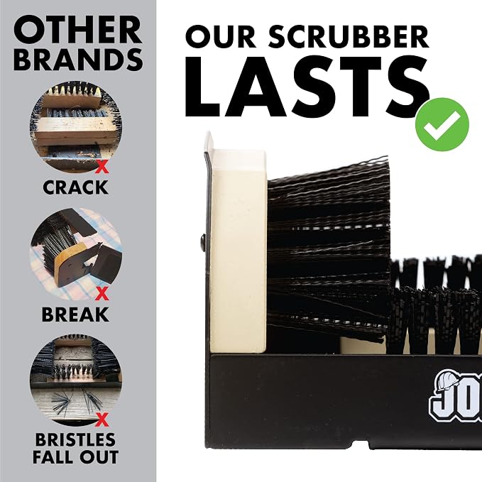 JobSite The Original Boot Scrubber - All Weather Industrial Shoe Cleaner & Scraper Brush - 2 Pack