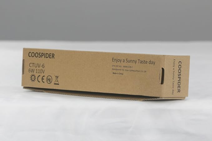 Coospider Ozone Free 6W UV Bulb, Replacement T5 Bulbs, 2 - Pack, 110V