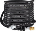 YAMATIC 3/8" Pressure Washer Hose 35FT, 4000 PSI Steel Wire Braided with 360 Swivel 3/8" Quick Connect, Hot Water 212 F°Commercial Power Washer Hose for Simpson DeWalt Generac Troy-Bilt