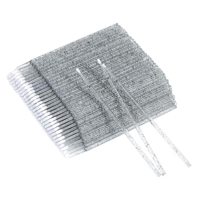 G2PLUS Micro Swabs, 500PCS Disposable Micro Applicator Brushes and Swabs | Black Tips for Lash Extension Prep, Nail Art Cleanup, Makeup Correction, Detailed Beauty Work and Professional Salon Use