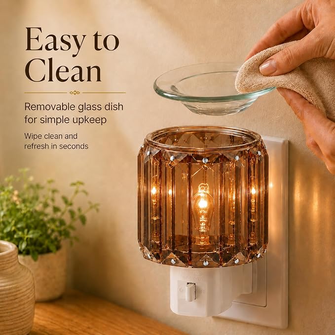 MeplLivs Fragrance Warmer, Plug in Wax Warmer for Scented Candles | Decorative Plug-in Wax Melt Warmer for Home Decor, Golden Design, Gifts & Aroma