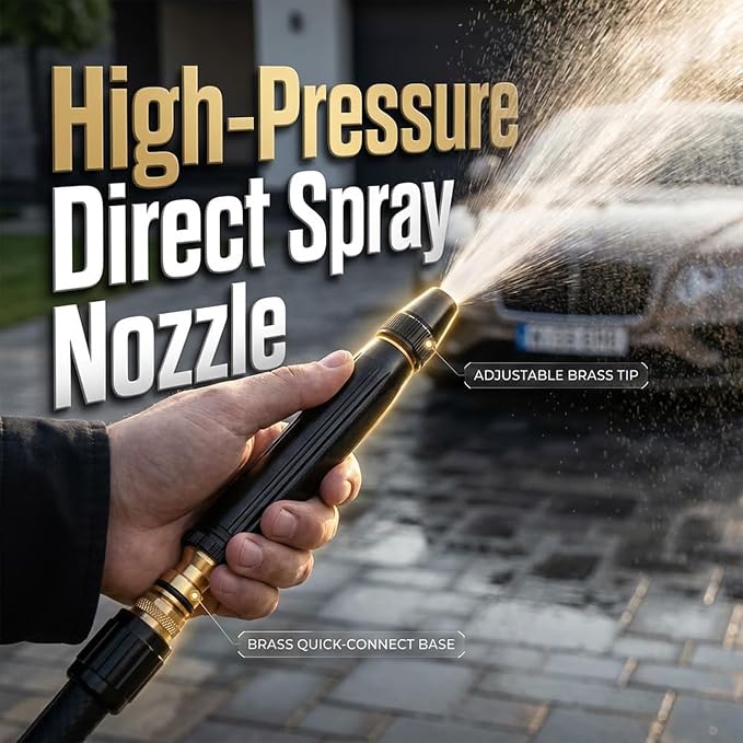 Home High-Pressure Car Wash Water Gun, 2026 Upgraded Car Wash Water Gun Garden Hose Sprayer, Adjustable Spray Patterns, for Watering Plants and Vegetables, and Car Washing