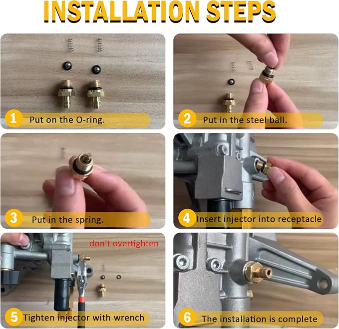 Pressure Washer Chemical Soap Injector Kit for Briggs and Stratton, Homelite, Ryobi and Husky Replaces 190593GS 190635GS and 203640GS (2 Set)