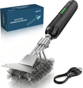 Electric Grill Brush with Scraper, 20kg High-Torque Power BBQ Grill Cleaner, Dual Mode (Auto/Manual), 2-Speed Rechargeable, LED Light, Reaches Grill Grate Sides & Corners, Gift for Dad/Men
