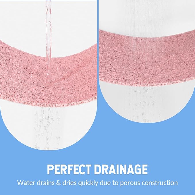 Non-Slip Bathtub Mat, Anti Slip Shower Mat, Fast Drying Bathtub Mats, Foot Scrubber Mat, Anti Slip Mat for Tub, Floor, Bathroom, Kitchen, Home, Hotel (Pink 36"×24")