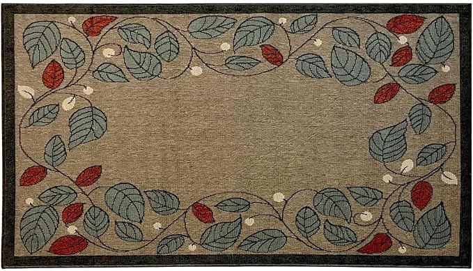 Pilgrim Home and Hearth 19670-1 - 3'x5' Area Rug - Area Rug with Non-Slip Backing, Ideal for Enteryway, Living Room, Bedroom, Kitchen, Bathroom, Laundry Room - Easy Clean, Durable, Low Pile Rug