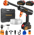 Cordless Pressure Washer, 1200 PSI Portable Power Washer with 6-in-1 Nozzle | 2*21V Batteries, Battery Powered Handheld Pressure Washer Cleaning Tool for Car Wash, Garden, Patio, Home