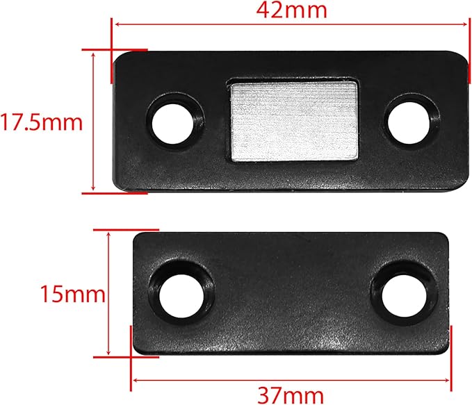 Cabinet Magnetic Catch, 20 Pack Black Ultra Thin Magnetic Cabinet Door Catch, Adhesive Cabinet Magnets for Kitchen Drawer Cabinet Door Closet, Concealed Strong Magnetic Cabinet Latch