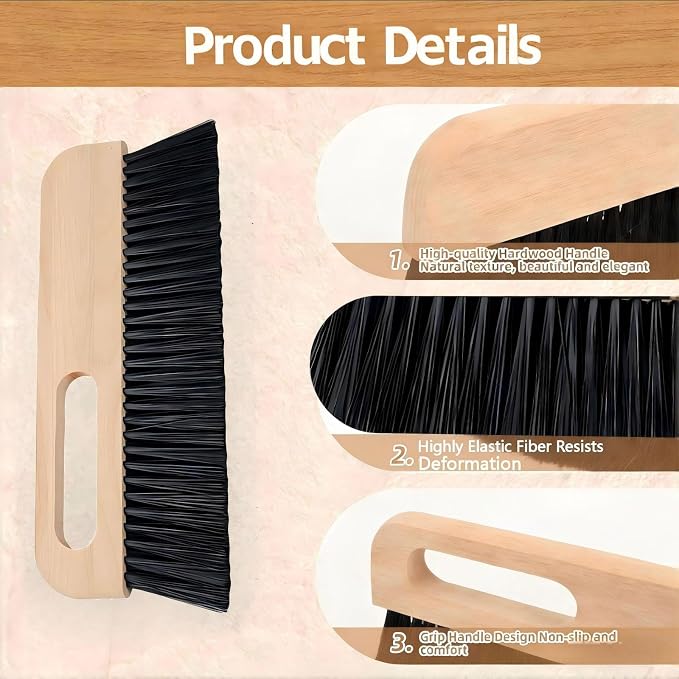 6 Pcs Concrete Trowel with Comfort Wood Handle, Wallpaper Brush Trowel for Concrete Texturing in Curbs Gutters Hard to Reach Areas, Multi-Use Wall Texturing & Wallpaper Smoothing Tool