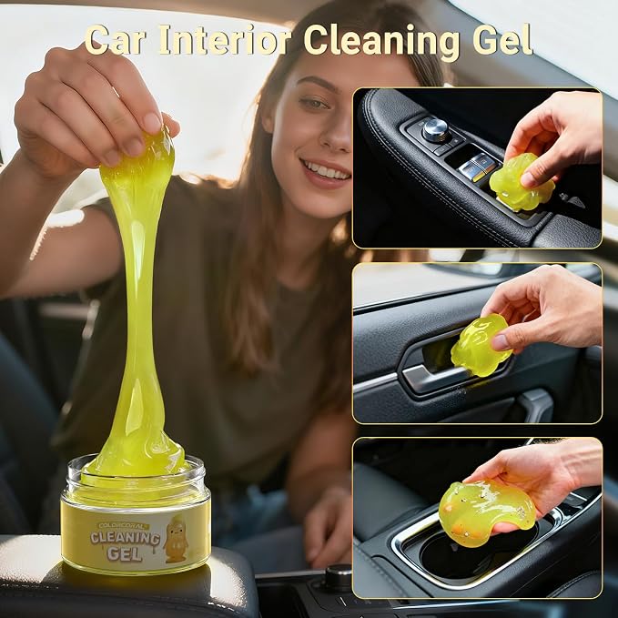ColorCoral Reusable Car Cleaning Gel and Keyboard Cleaner Putty, 4 Pack | For Car Interiors, Air Vents, Keyboards and Electronics; 4 Fragrances, Reusable Gel Reaches Gaps, Gifts for Men and Women