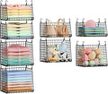 Lyuwanxian 4-Tier Hanging Closet Organizer with 360°Rotating Hooks – Foldable Hanging Shelves for Small Spaces, Wire Storage Basket, Closet Organizer System, Black