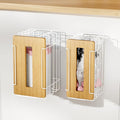 2 Pack Grocery Bag Holder for Plastic Bags - Wall Mount Kitchen Plastic Bag Holders for Grocery Bags - Bag Holder for Kitchen,Under Sink,Pantry and Garage,White