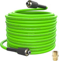 PVC Pressure Washer Hose 50 FT x 1/4", Kink Resistant Power Washer Hose, High Pressure Water Hose Extension Replacement for Home Use with M22-14mm Brass Fittings, 3300 PSI, Green