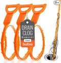 3 Pack Drain Clog Remover Tool, 19.7 Inch Plastic Drain Snake, Shower Snake Hair Removal Tool, Sink Snake Drain Clog Remover, Bathtub Drain Hair Remover, Plumber Snake, Drain Cleaner