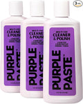 Purple Paste All Purpose Cleaning & Polishing Paste – Tough Stain Remover for Kitchen, Bathroom, Oven, Stove, Tile & Grout – Multi-Surface Cleaner Made in USA, 8oz (Pack of 3)
