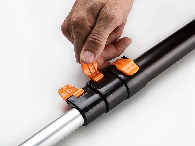 4-12 ft Long Telescopic Extension Pole, Multi-Purpose Extendable Pole | Universal Twist-on Metal Tip, Lightweight and Sturdy // Best Telescoping Pole for Painting, Dusting and Window Cleaning