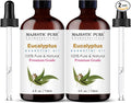 Majestic Pure Eucalyptus Essential Oil for Diffuser - 4 Fl Oz (Pack of 2) | 100% Natural Essentials Oils for home fragrance, diffuser use, massage, DIY candles, DIY soaps, Aromatherapy