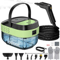 Granarbol Steam Cleaner, 2500W 1.6L Handheld Steamer for Home Car Cleaning | 10s Heat-up, 19pcs Accessories, 3 Levels, Chemical-free Cleaning for Kitchen, Floor, Bathroom, Car Interior, Black & Green
