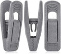 Grey Velvet Clips for Velvet Hangers - 20 PCS Gray Non Slip Velvet Hanger Clip, Pants Hanger Velvet Clips Fit for Slim Velvet Hangers, Clothes-pins for Grey Velvet Hangers