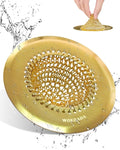 Wokdada Gold Sink Strainer, Reversible Mesh Sink Strainer with 304 Stainless Steel, Revolutionary Anti-Rust Kitchen Sink Drain Strainer Food Catcher for Garbage Disposal Without Clogging