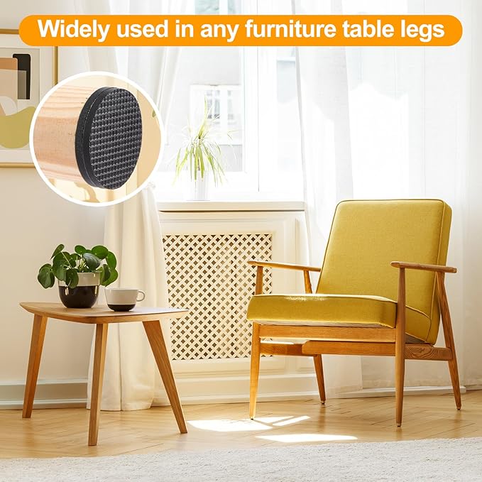CHUNZEXI Non Slip Furniture Pads - 16 Premium Furniture Grippers Self Adhesive Rubber Furniture Feet, Anti Slide Furniture Hardwood Floor Protector for Keep Couch Stoppers (2 inch Round)