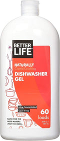 Better Life Dishwasher Detergent Gel - Automatic Dishwasher Cleaner - Concentrated Liquid Gel Dish Detergent Soap - 30oz Unscented