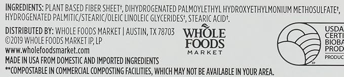 365 by Whole Foods Market Dryer Sheets Fabric Softener, Unscented | 80 Count | Pack of 2