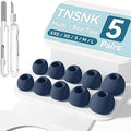 5 Pairs Replacement Ear Tips for AirPods Pro 3(Blue) | with Noise Reduction Hole,Built-in dust Guard Screen Silicone Ear Tips with Cleaning Pen - 5 Sizes(XXS/XS/S/M/L)