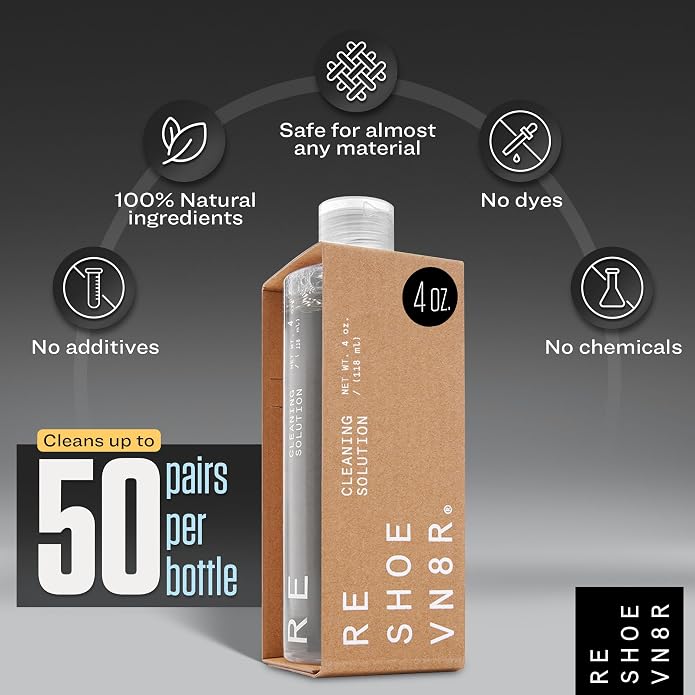 RESHOEVN8R Shoe Cleaner Kit - Sneakers, Mesh, Canvas, Suede, Knit, Leather | Cleaning kit solution for sneakers, mesh, canvas, suede, knit & leather shoes, complete cleaning set for every material