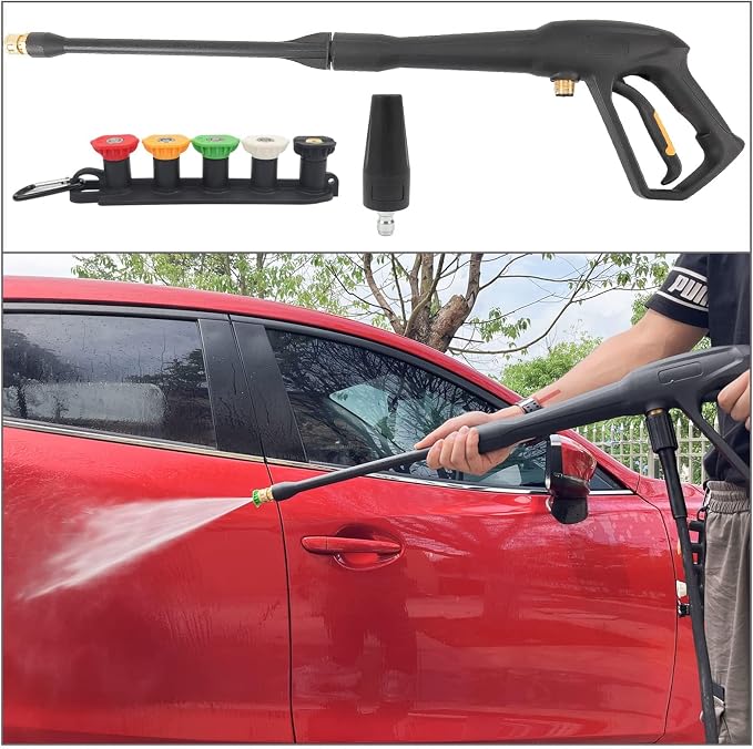 Bear Force Replacement Spray Gun with Extension Wand & M22-15 Connector, Compatible with Some of Ryobi, Greenworks, Craftsman, Kar-cher, Westinghouse, LWQ Electric Pressure Washer Max 1900 PSI
