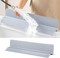 23" Ultra Silicone Sink Splash Guard Released in 2025/Dec,Self-Draining Water Splash Guard for Kitchen Sink,Bathroom and Island,with 3.5" High Splash Guard & 7 Strong Suction Cup (Grey)