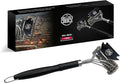 Grillers Choice Commercial Grill Brush - 2 Headed Double Helix Coils, Bristle Free, 18" Long Handle, 3 in 1 Professional Barbecue Cleaner, Stainless Steel, All Grill Types.