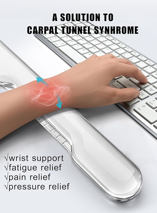 Mouse Pad with Wrist Rest, Soft Cloud Gel Keyboard Mouse Pad Set with Hand Wrist Support, Cute Non Slip Office Desk Accessories for Comfort/Pain Relief/Computer/Laptop (Pink Cave)