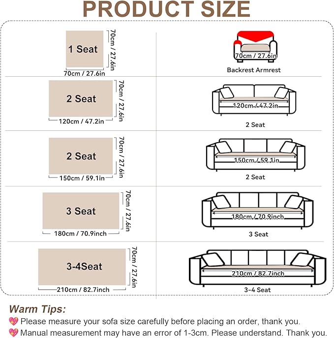 OTOB Couch Covers for 3 Cushion Couch Sofa Pet Friendly, Washable & Non Slip Geometric Jacquard Modern Plush Fuzzy Sofa Slipcovers Protector, All Season Soft Pet Couch Cover (Coffee, 27.6"x82.7")