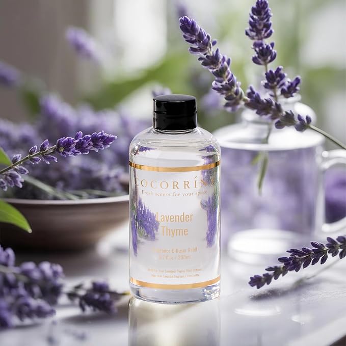 Refill- Lavender Thyme 6.7 Fl.oz Reed Diffuser Refill with 8 Sticks